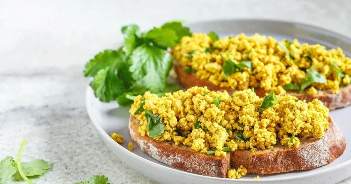 Çırpılmış Tofu Vegan Kahvaltı