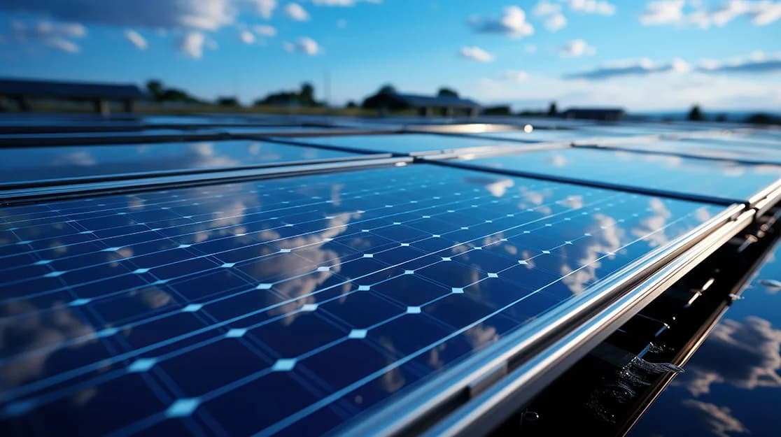 Mavi Desenli Panel ile Estetik Güneş Enerjisi Çözümü!