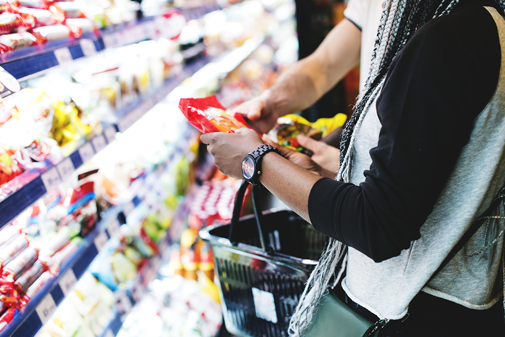 A couple shopping for food Machingo