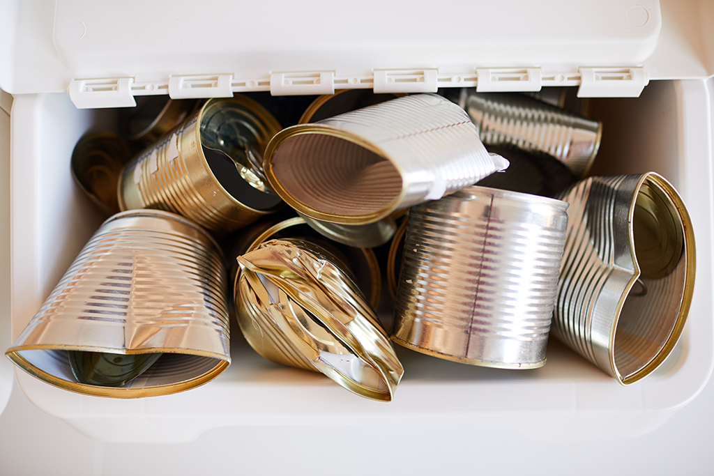 Recycling Metal Cans Background Machingo