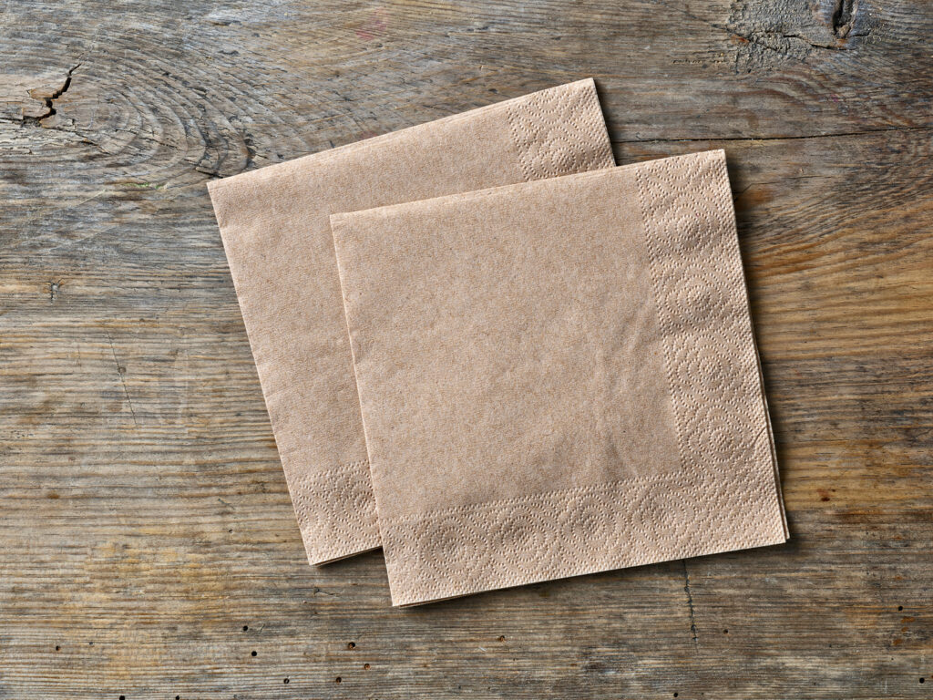 brown paper napkins Machingo